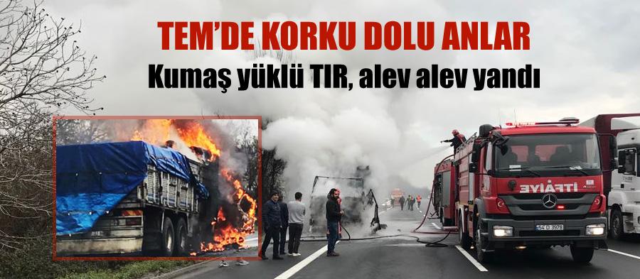 TEM Otoyolu'nda korku dolu anlar