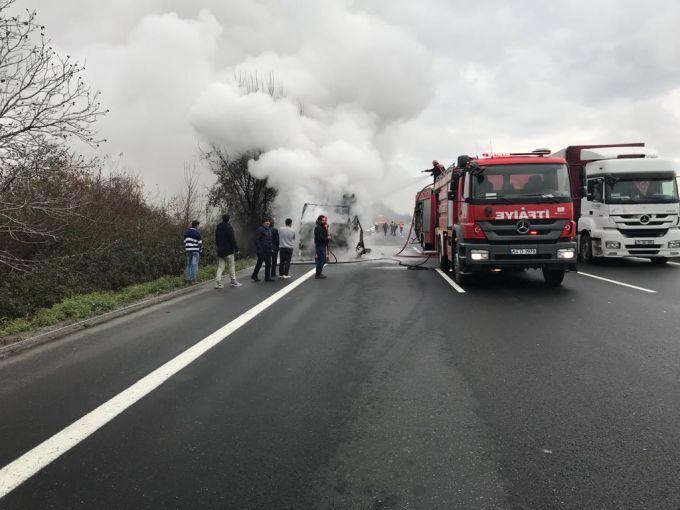 TEM Otoyolu'nda korku dolu anlar