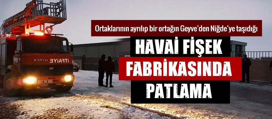 Havai fişek fabrikasında patlama