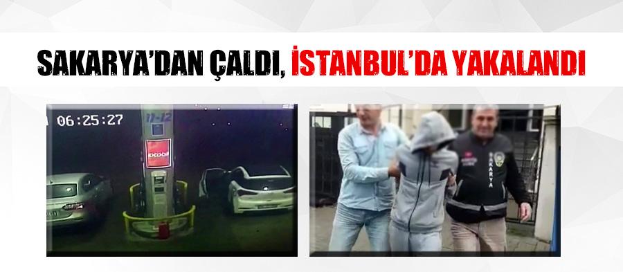 Sakaryadan çaldı, İstanbulda yakalandı 