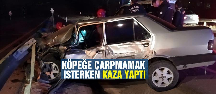 Köpeğe çarpmamak için kaza yaptı: 3 yaralı