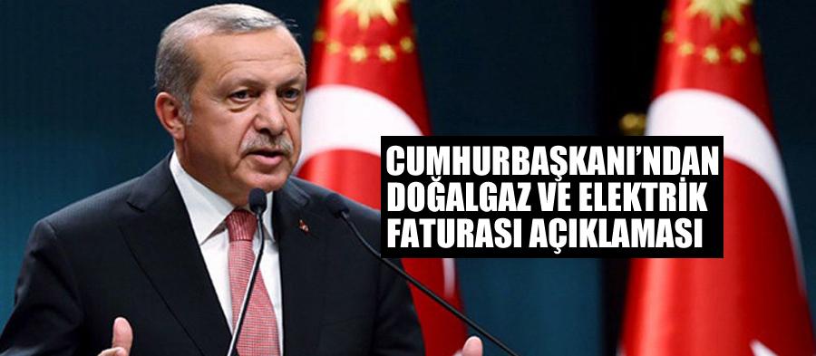 Cumhurbaşkanı'ndan doğalgaz ve elektrik faturası açıklaması