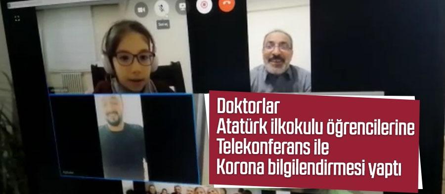 Telekonferans ile öğrencileri koronavirüse karşı bilgilendirdi