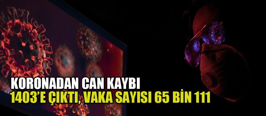 Koronadan can kaybı 1403'e çıktı