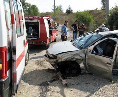 10 Metre Yükseklikten Şarampole Yuvarlandı