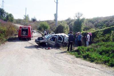 10 Metre Yükseklikten Şarampole Yuvarlandı