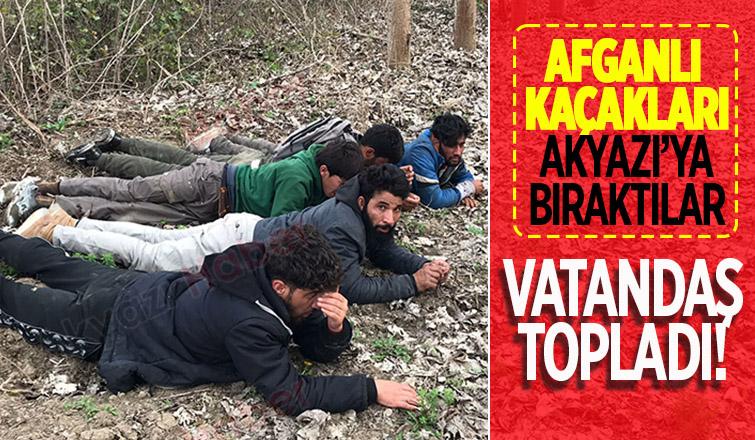 Afganlı kaçakları vatandaş tarlalardan topladı