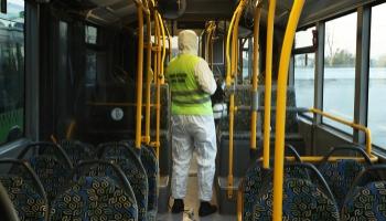 Toplu taşıma araçları 55 bin kez dezenfekte edildi
